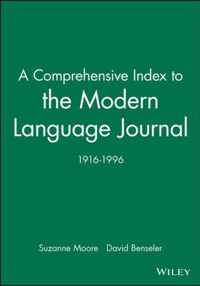 A Comprehensive Index to the Modern Language Journal