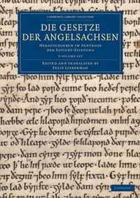 Die Gesetze Der Angelsachsen - 3 Volume Set