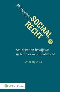 Monografieen sociaal recht 71 -   Stelplicht en bewijslast in het nieuwe arbeidsrecht