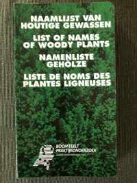 Naamlijst van houtige gewassen
