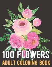 100 Flowers Coloring Book