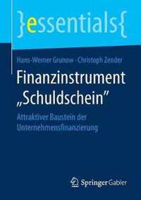 Finanzinstrument  Schuldschein