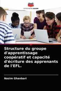 Structure du groupe d'apprentissage cooperatif et capacite d'ecriture des apprenants de l'EFL.