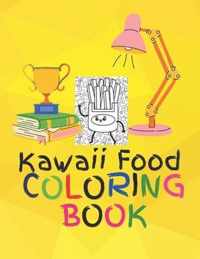 Kawaii Food coloring book for kids,50+ Kawaii Food for coloring, large print