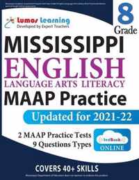 Mississippi Academic Assessment Program Test Prep: Grade 8 English Language Arts Literacy (ELA) Practice Workbook and Full-length Online Assessments