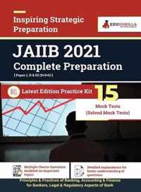 JAIIB 2021 Latest Edition Practice kit with 15 Mock Tests (Paper I, II & III)