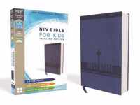 NIV, Bible for Kids, Large Print, Leathersoft, Blue, Red Letter, Comfort Print
