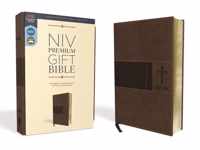 NIV, Premium Gift Bible, Leathersoft, Brown, Red Letter, Comfort Print