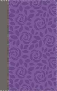 NIV, Thinline Bible, Giant Print, Leathersoft, Gray/Purple, Red Letter, Comfort Print