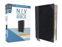 NIV, Thinline Bible, Compact, Leathersoft, Black/Gray, Red Letter, Comfort Print