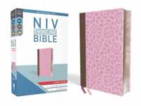 NIV, Thinline Bible, Large Print, Leathersoft, Pink, Red Letter, Comfort Print