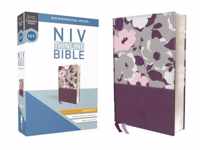 NIV, Thinline Bible, Compact, Leathersoft, Purple, Red Letter, Comfort Print