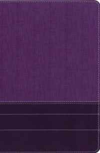 NIV, Thinline Bible, Large Print, Leathersoft, Purple, Red Letter, Comfort Print