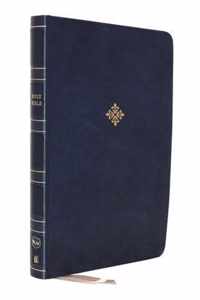 NKJV Holy Bible, Giant Print Center-Column Reference Bible, Blue Leathersoft, 72,000+ Cross References, Red Letter, Comfort Print