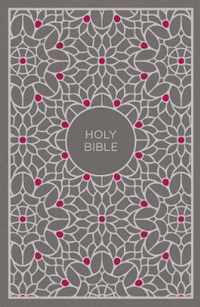 NKJV, Thinline Bible, Large Print, Cloth over Board, Gray/Pink, Red Letter, Comfort Print