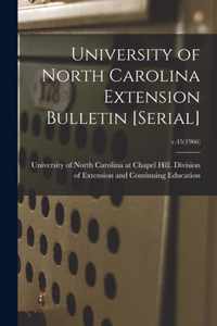 University of North Carolina Extension Bulletin [serial]; v.45(1966)