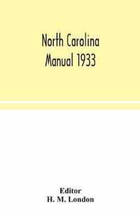 North Carolina manual 1933