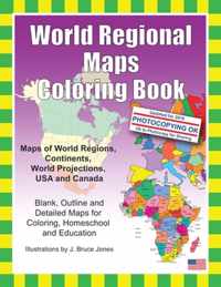 World Regional Maps Coloring Book