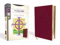 NRSV, Thinline Bible, Giant Print, Leathersoft, Burgundy, Comfort Print