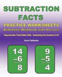 Subtraction Facts Practice Worksheets Arithmetic Workbook with Answers: Reproducible Timed Math Drills