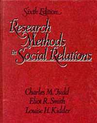 Research Methods in Social Relations