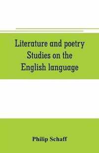 Literature and poetry. Studies on the English language; the poetry of the Bible; the Dies irae; the Stabat Mater; the hymns of St. Bernard; theuniversity, ancient and modern; Dante Alighieri; the Divina commedia
