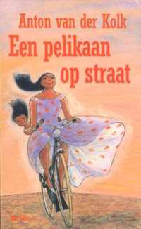 Een pelikaan op straat