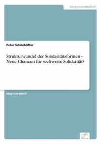 Strukturwandel der Solidaritatsformen - Neue Chancen fur weltweite Solidaritat?