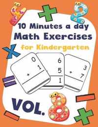 10 Minutes a day Math Excercise for Kindergarten Vol.8
