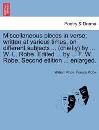 Miscellaneous pieces in verse