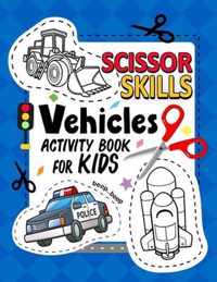 Vehicles Scissor Skills Activity Book For Kids