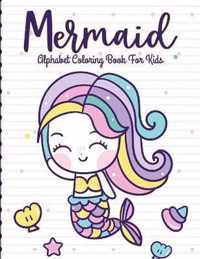 Mermaid Alphabet Coloring Book For Kids