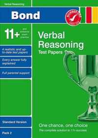 Bond 11+ Test Papers Verbal Reasoning Standard Version Pack 2