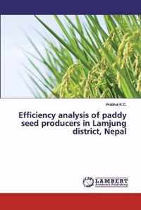 Efficiency analysis of paddy seed producers in Lamjung district, Nepal