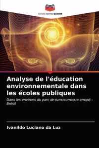 Analyse de l'education environnementale dans les ecoles publiques
