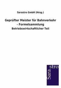 Geprufter Meister fur Bahnverkehr - Formelsammlung