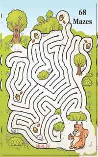 Jumbo Illustrated Mazes Workbook For Kids Ages 8-12 (Travel Size Maze Book)