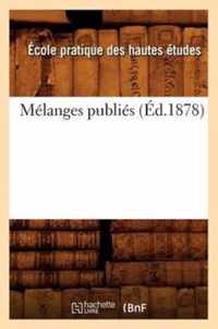 Melanges Publies (Ed.1878)