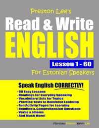 Preston Lee's Read & Write English Lesson 1 - 60 For Estonian Speakers