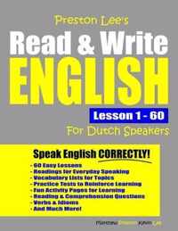 Preston Lee's Read & Write English Lesson 1 - 60 For Dutch Speakers