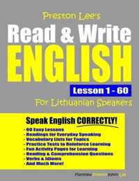 Preston Lee's Read & Write English Lesson 1 - 60 For Lithuanian Speakers