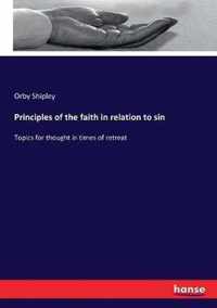 Principles of the faith in relation to sin