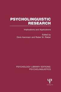 Psycholinguistic Research (PLE: Psycholinguistics)