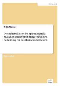 Die Rehabilitation im Spannungsfeld zwischen Bedarf und Budget und ihre Bedeutung fur das Bundesland Hessen