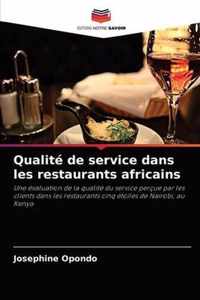 Qualite de service dans les restaurants africains