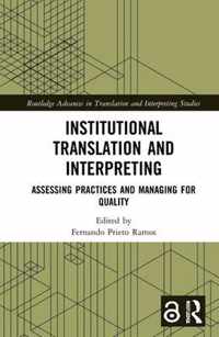 Institutional Translation and Interpreting