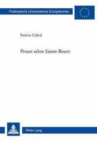 Proust selon Sainte-Beuve