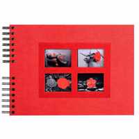 exacompta foto-spiraalalbum passion 320x220mm rood
