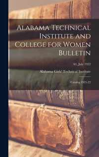 Alabama Technical Institute and College for Women Bulletin