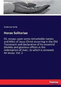 Horae Solitariae